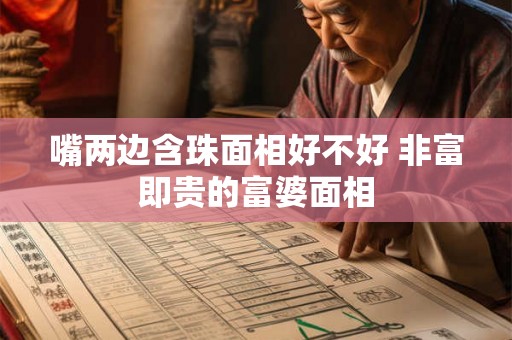 嘴两边含珠面相好不好 非富即贵的富婆面相 嘴两边含珠面相好不好 非富即贵的富婆面相