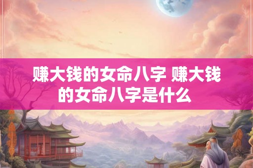 赚大钱的女命八字 赚大钱的女命八字是什么 