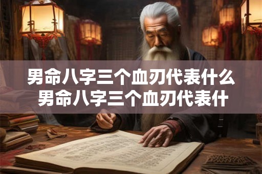 男命八字三个血刃代表什么 男命八字三个血刃代表什么意思 男命八字三个血刃代表什么 男命八字三个血刃代表什么意思