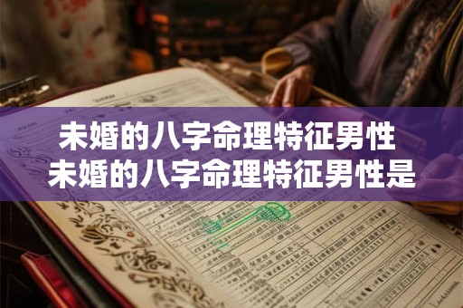未婚的八字命理特征男性 未婚的八字命理特征男性是什么
