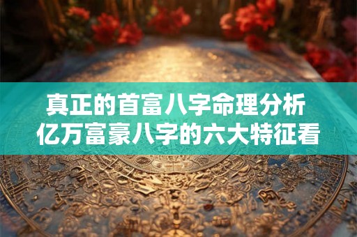 真正的首富八字命理分析 亿万富豪八字的六大特征看看你有吗 真正的首富八字命理分析 亿万富豪八字的六大特征看看你有吗