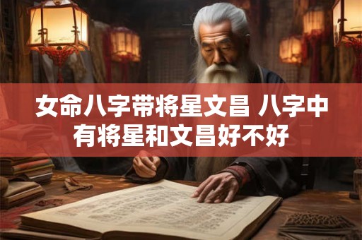女命八字带将星文昌 八字中有将星和文昌好不好