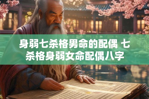 身弱七杀格男命的配偶 七杀格身弱女命配偶八字 身弱七杀格男命的配偶 七杀格身弱女命配偶八字