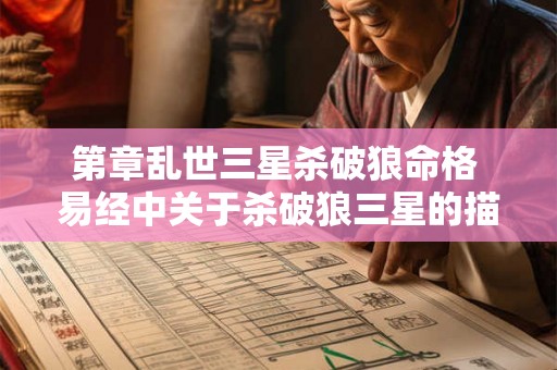 第章乱世三星杀破狼命格 易经中关于杀破狼三星的描述 第章乱世三星杀破狼命格 易经中关于杀破狼三星的描述