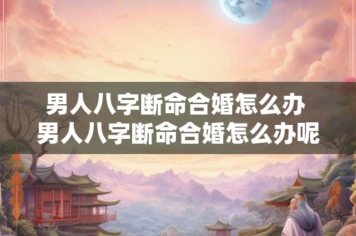 男人八字断命合婚怎么办 男人八字断命合婚怎么办呢