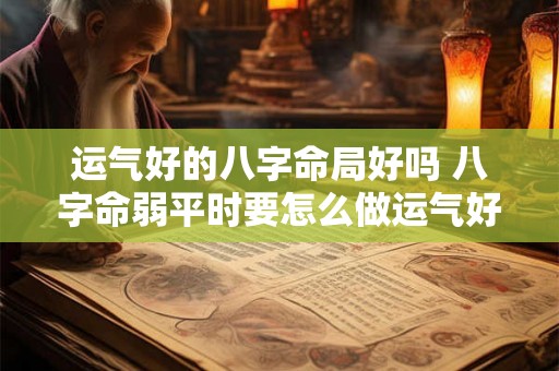 运气好的八字命局好吗 八字命弱平时要怎么做运气好 运气好的八字命局好吗 八字命弱平时要怎么做运气好