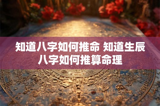 知道八字如何推命 知道生辰八字如何推算命理 知道八字如何推命 知道生辰八字如何推算命理