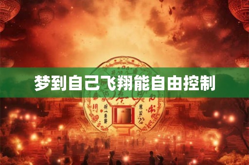 梦到自己飞翔能自由控制