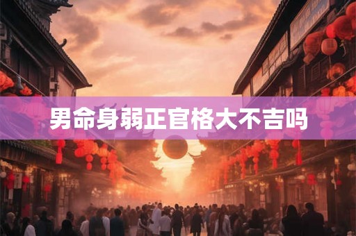 男命身弱正官格大不吉吗 男命身弱正官格大不吉吗