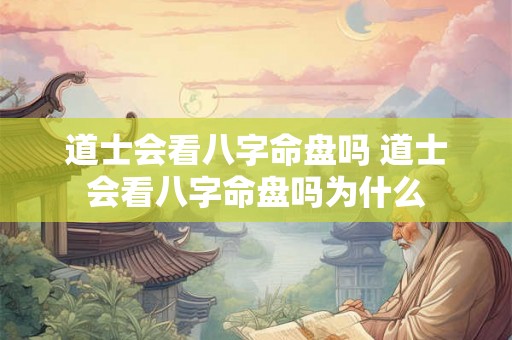 道士会看八字命盘吗 道士会看八字命盘吗为什么 道士会看八字命盘吗 道士会看八字命盘吗为什么