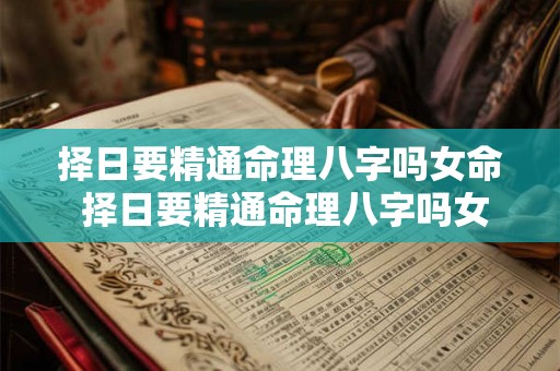 择日要精通命理八字吗女命 择日要精通命理八字吗女命婚姻 择日要精通命理八字吗女命 择日要精通命理八字吗女命婚姻