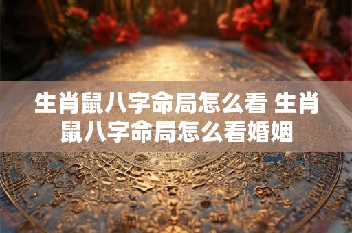 生肖鼠八字命局怎么看 生肖鼠八字命局怎么看婚姻 生肖鼠八字命局怎么看 生肖鼠八字命局怎么看婚姻