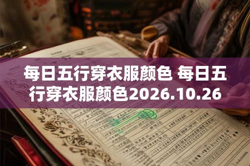 每日五行穿衣服颜色 每日五行穿衣服颜色2026.10.26 每日五行穿衣服颜色 每日五行穿衣服颜色2026.10.26