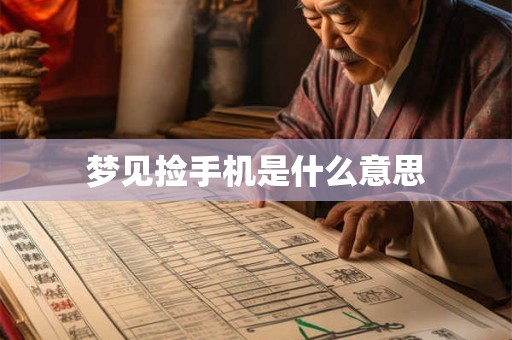 梦见捡手机是什么意思 梦见捡手机是什么意思