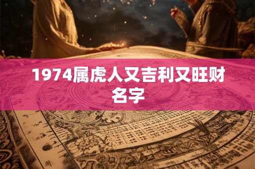 1974属虎人又吉利又旺财名字 1974属虎人又吉利又旺财名字