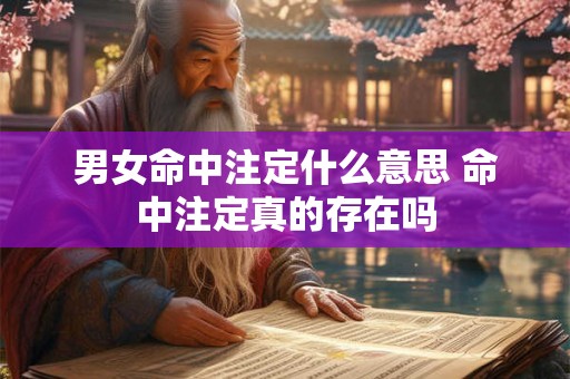 男女命中注定什么意思 命中注定真的存在吗 男女命中注定什么意思 命中注定真的存在吗