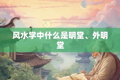 风水学中什么是明堂、外明堂 风水学中什么是明堂、外明堂