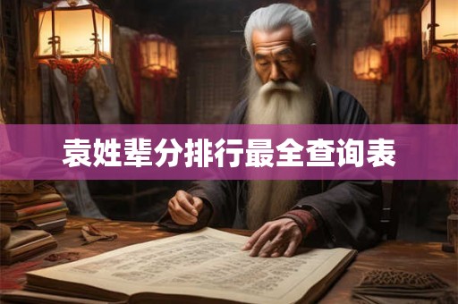 袁姓辈分排行最全查询表