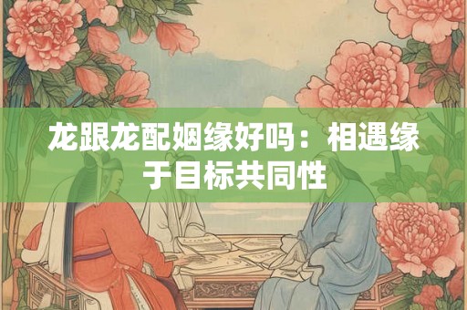 龙跟龙配姻缘好吗：相遇缘于目标共同性