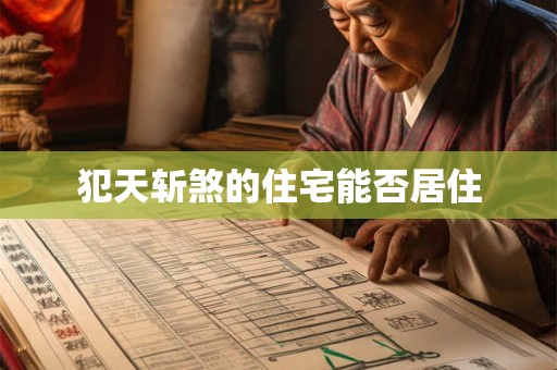 犯天斩煞的住宅能否居住 犯天斩煞的住宅能否居住