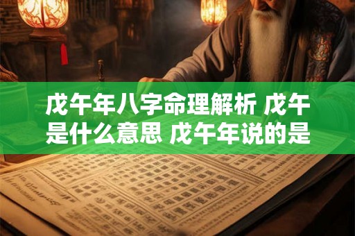戊午年八字命理解析 戊午是什么意思 戊午年说的是哪一年属什么 戊午年八字命理解析 戊午是什么意思 戊午年说的是哪一年属什么