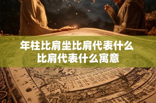 年柱比肩坐比肩代表什么 比肩代表什么寓意