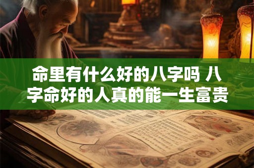 命里有什么好的八字吗 八字命好的人真的能一生富贵吗 命里有什么好的八字吗 八字命好的人真的能一生富贵吗