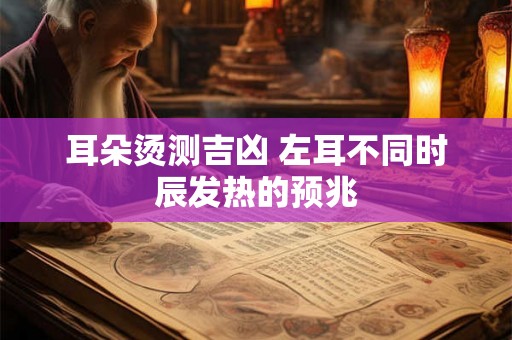 耳朵烫测吉凶 左耳不同时辰发热的预兆 耳朵烫测吉凶 左耳不同时辰发热的预兆