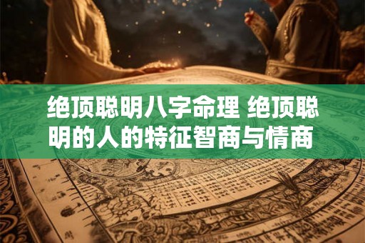 绝顶聪明八字命理 绝顶聪明的人的特征智商与情商 绝顶聪明八字命理 绝顶聪明的人的特征智商与情商