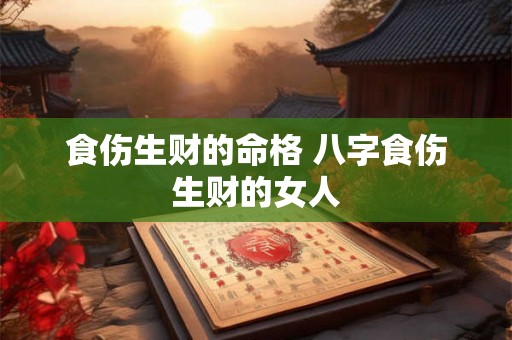 食伤生财的命格 八字食伤生财的女人 食伤生财的命格 八字食伤生财的女人