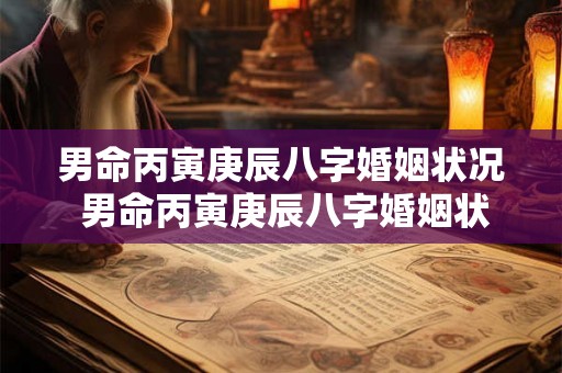 男命丙寅庚辰八字婚姻状况 男命丙寅庚辰八字婚姻状况怎么样