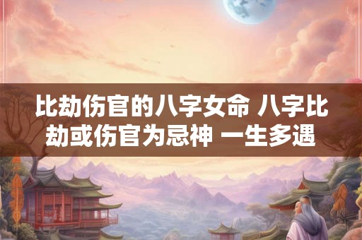 比劫伤官的八字女命 八字比劫或伤官为忌神 一生多遇小人