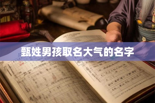 甄姓男孩取名大气的名字 甄姓男孩取名大气的名字