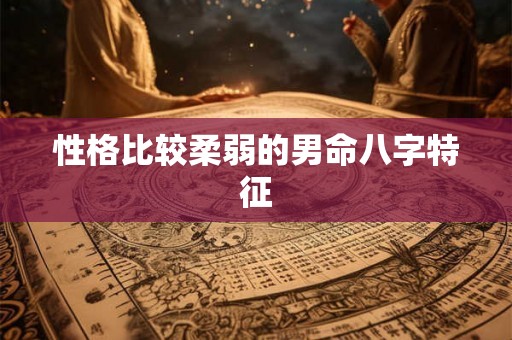 性格比较柔弱的男命八字特征 性格比较柔弱的男命八字特征