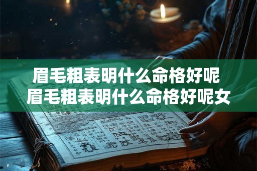 眉毛粗表明什么命格好呢 眉毛粗表明什么命格好呢女生 眉毛粗表明什么命格好呢 眉毛粗表明什么命格好呢女生
