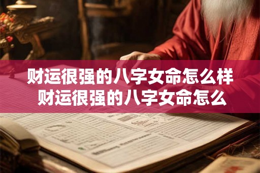 财运很强的八字女命怎么样 财运很强的八字女命怎么样啊 财运很强的八字女命怎么样 财运很强的八字女命怎么样啊