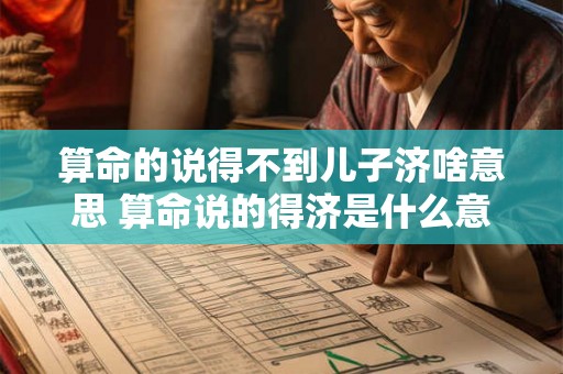 算命的说得不到儿子济啥意思 算命说的得济是什么意思 算命的说得不到儿子济啥意思 算命说的得济是什么意思