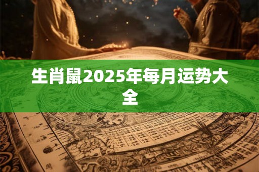 生肖鼠2025年每月运势大全 生肖鼠2025年每月运势大全