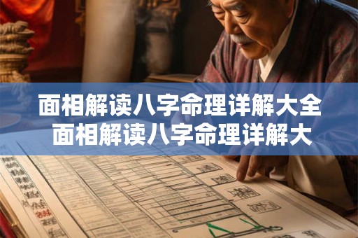 面相解读八字命理详解大全 面相解读八字命理详解大全图片 面相解读八字命理详解大全 面相解读八字命理详解大全图片