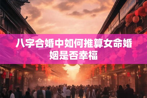 八字合婚中如何推算女命婚姻是否幸福 八字合婚中如何推算女命婚姻是否幸福