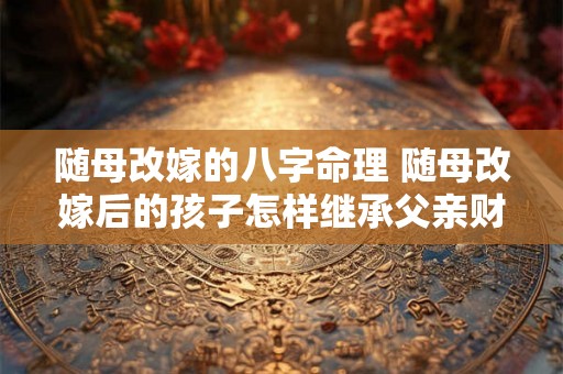 随母改嫁的八字命理 随母改嫁后的孩子怎样继承父亲财产 随母改嫁的八字命理 随母改嫁后的孩子怎样继承父亲财产