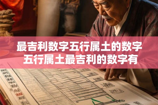 最吉利数字五行属土的数字 五行属土最吉利的数字有哪些
