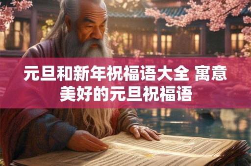 元旦和新年祝福语大全 寓意美好的元旦祝福语 元旦和新年祝福语大全 寓意美好的元旦祝福语