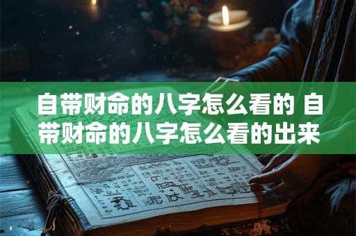 自带财命的八字怎么看的 自带财命的八字怎么看的出来