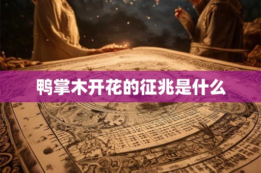 鸭掌木开花的征兆是什么 鸭掌木开花的征兆是什么