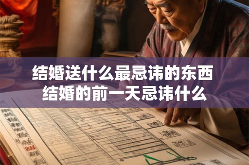 结婚送什么最忌讳的东西 结婚的前一天忌讳什么 结婚送什么最忌讳的东西 结婚的前一天忌讳什么