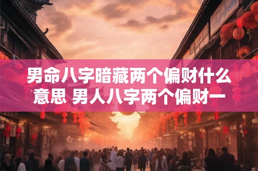 男命八字暗藏两个偏财什么意思 男人八字两个偏财一定会出轨吗 男命八字暗藏两个偏财什么意思 男人八字两个偏财一定会出轨吗